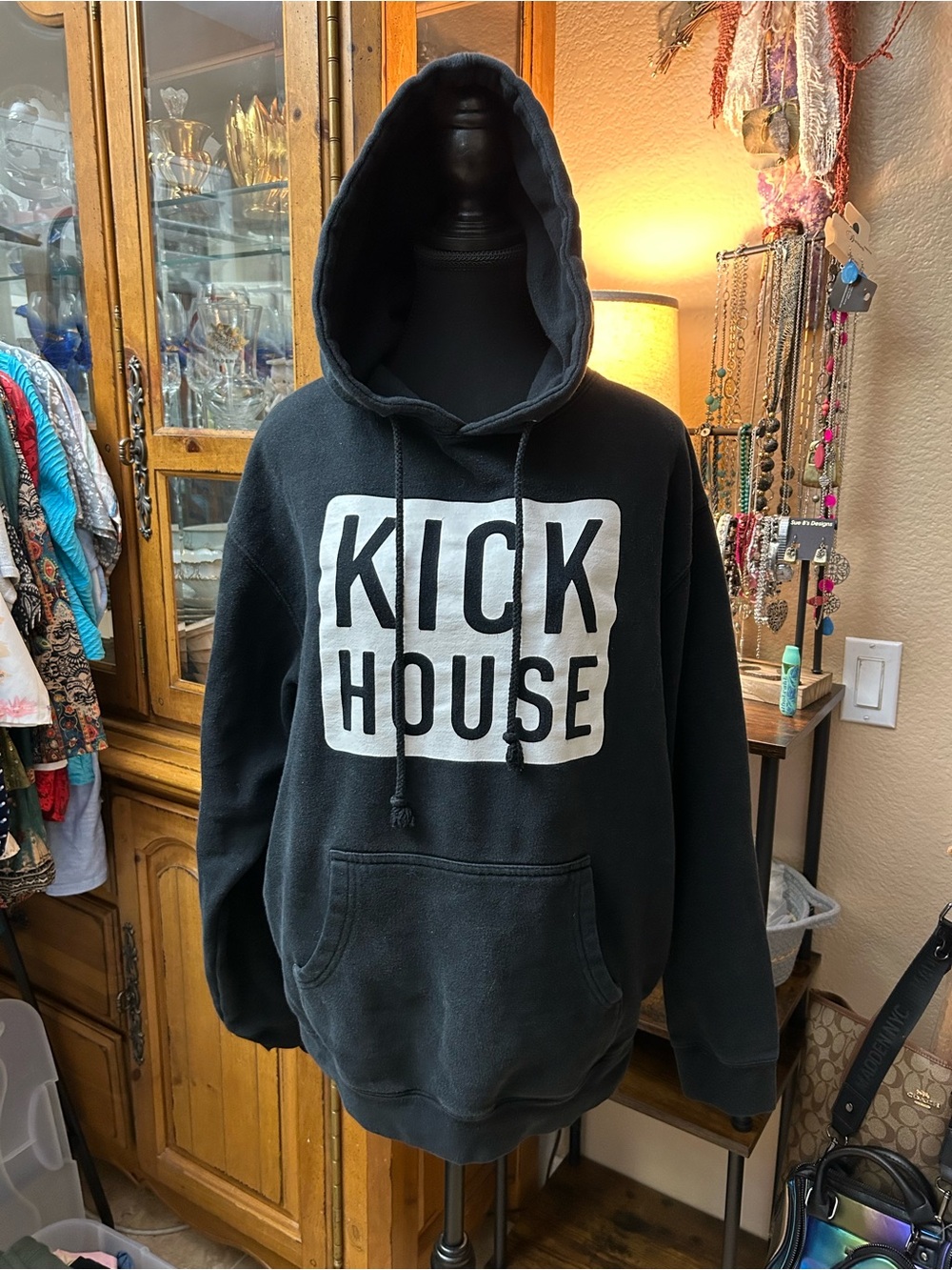 Kick House Black Zip-Up Style Hoodie Sweater for Men